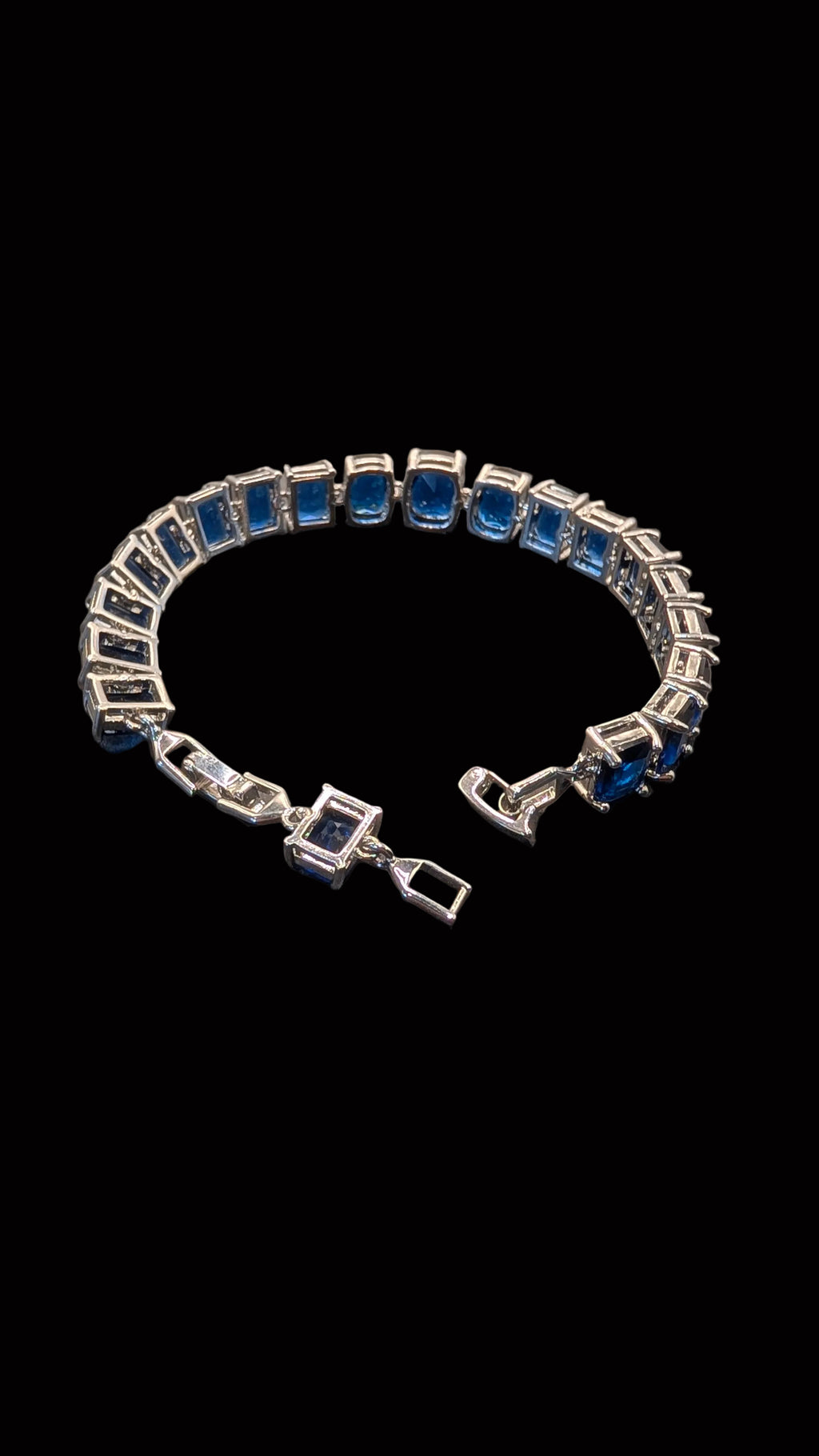 Custom Handcrafted Lab-Created Sapphire Blue - Gemstone Bracelet - Hypoallergenic Bracelet – Gifts For Birthdays, Anniversary, Wedding, Prom, Christmas, Engagement