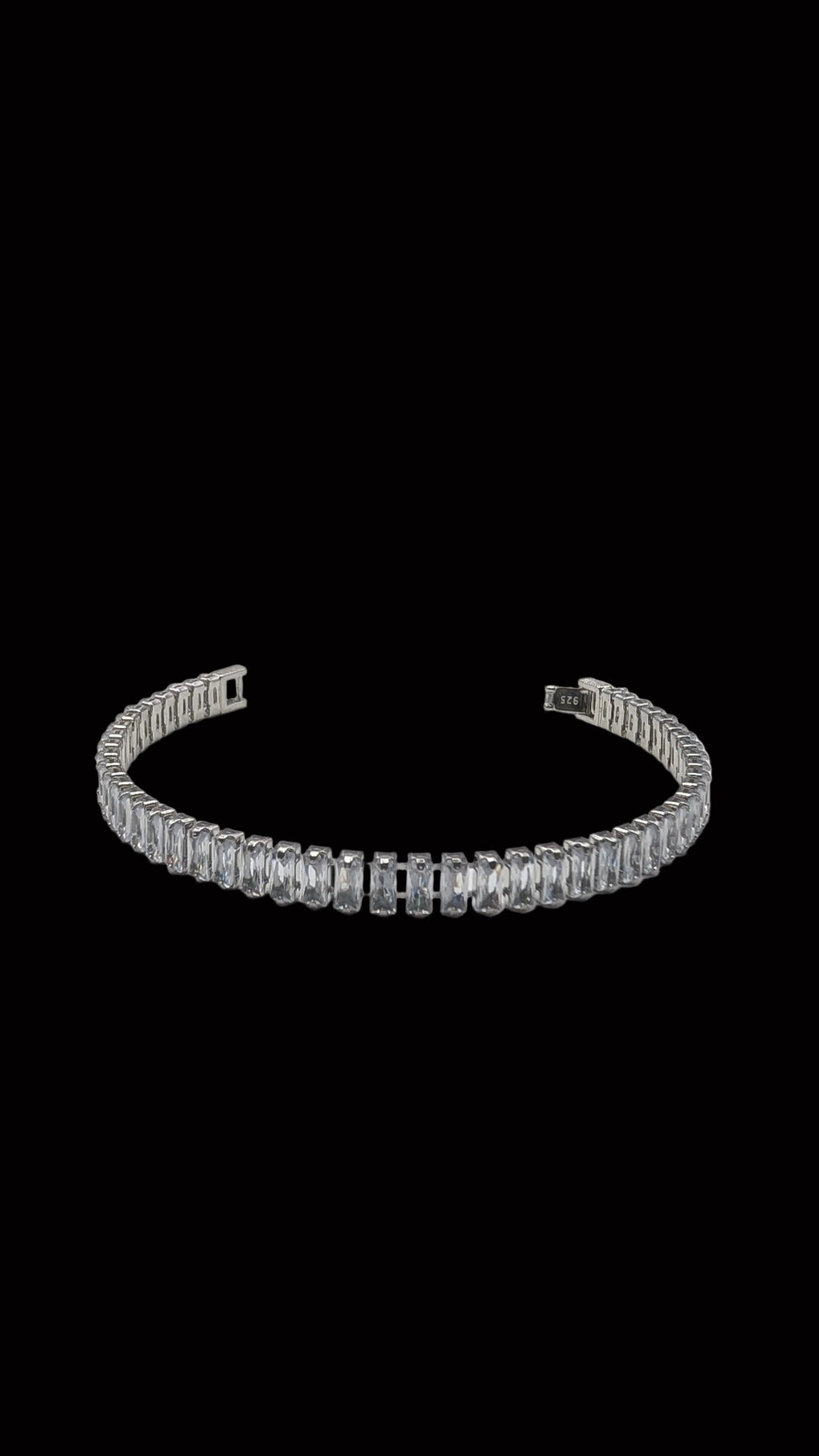 Lab Created Clear 3mm Tennis Moissanite Bracelet Hypoallergenic Bracelets – Gifts For Birthdays, Anniversary, Wedding, Prom, Christmas, Engagement