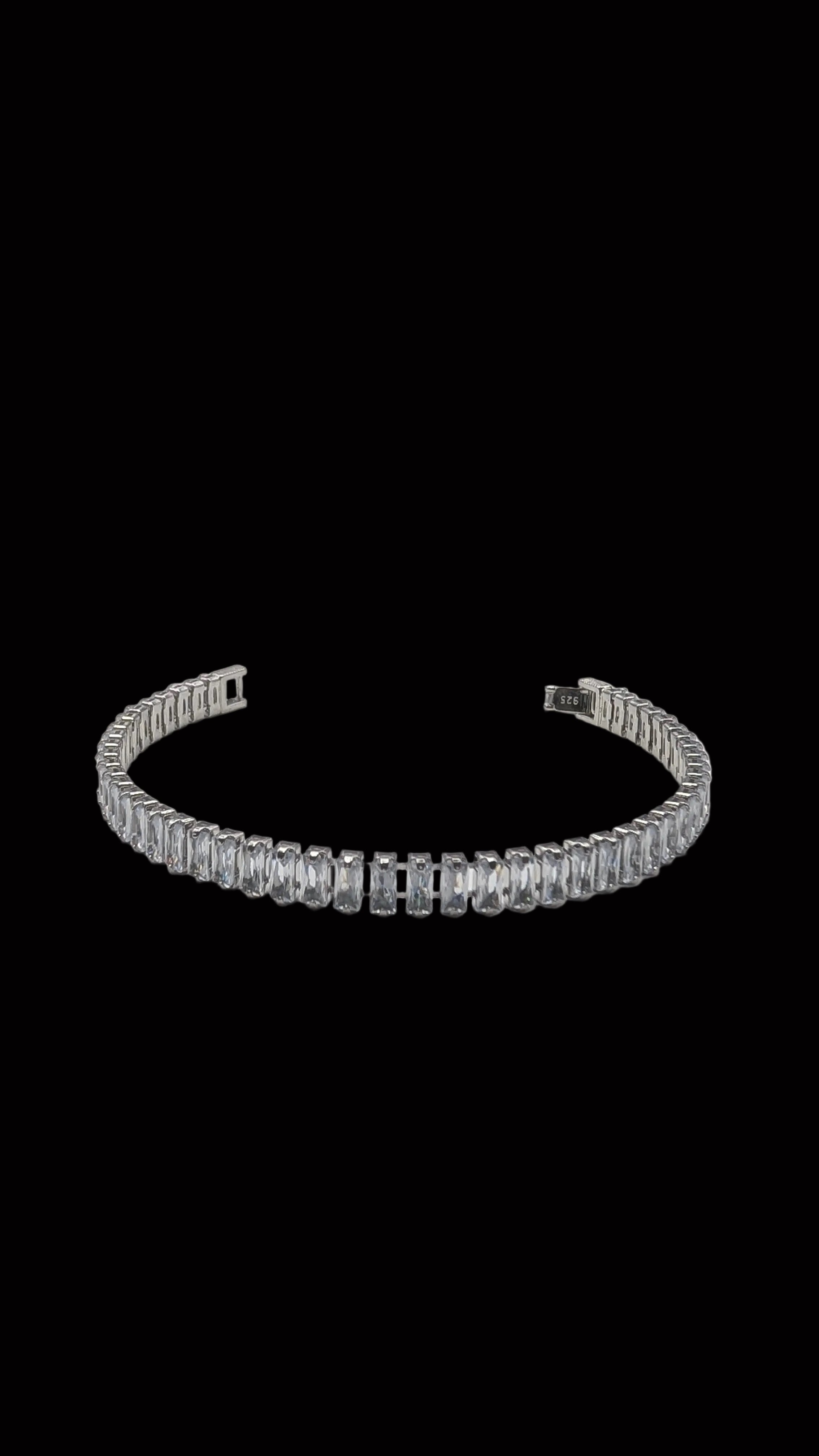 Lab Created Clear 3mm Tennis Moissanite Bracelet Hypoallergenic Bracelets – Gifts For Birthdays, Anniversary, Wedding, Prom, Christmas, Engagement