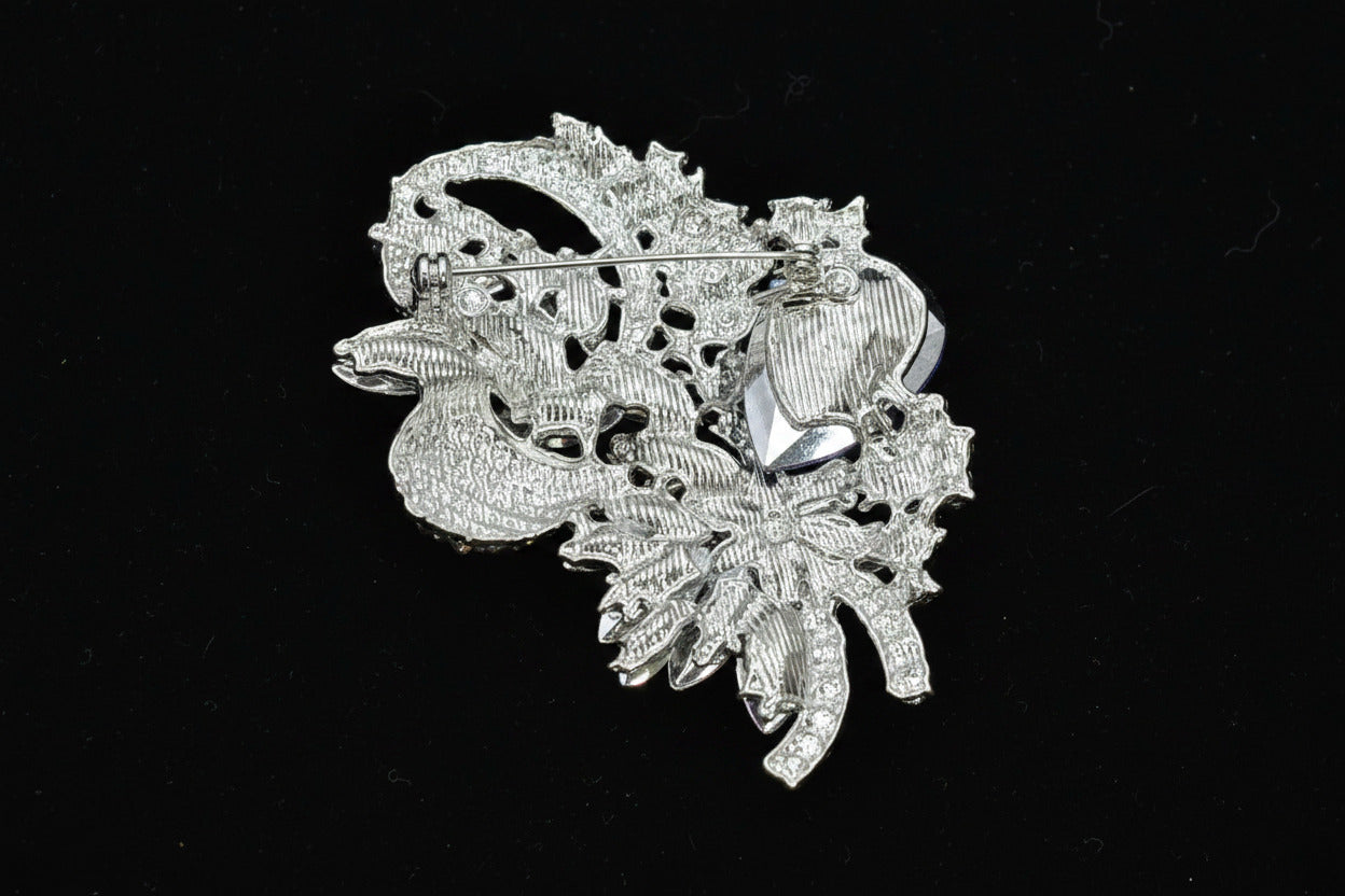 Golden Bloom Statement Brooch– Gifts For Birthdays, Anniversary, Wedding, Prom, Christmas, Engagement