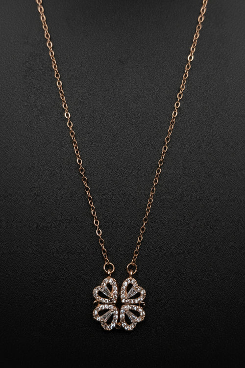 Exclusive Design, Multi-wear Heart-shaped Four-leaf Clover Necklace – Gifts For Birthdays, Anniversary, Wedding, Prom, Christmas, Engagement