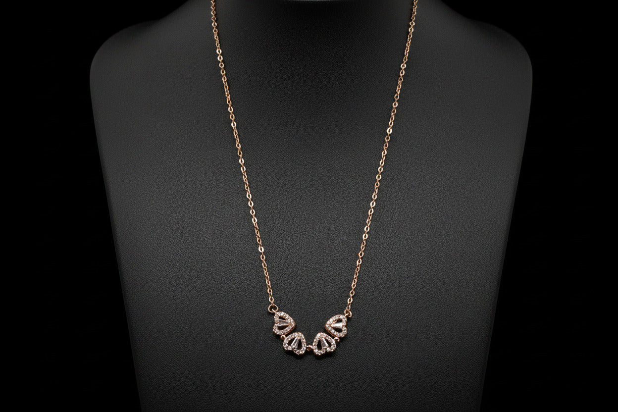 Exclusive Design, Multi-wear Heart-shaped Four-leaf Clover Necklace – Gifts For Birthdays, Anniversary, Wedding, Prom, Christmas, Engagement