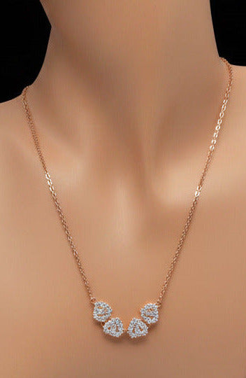 Exclusive Design, Multi-wear Heart-shaped Four-leaf Clover Necklace – Gifts For Birthdays, Anniversary, Wedding, Prom, Christmas, Engagement
