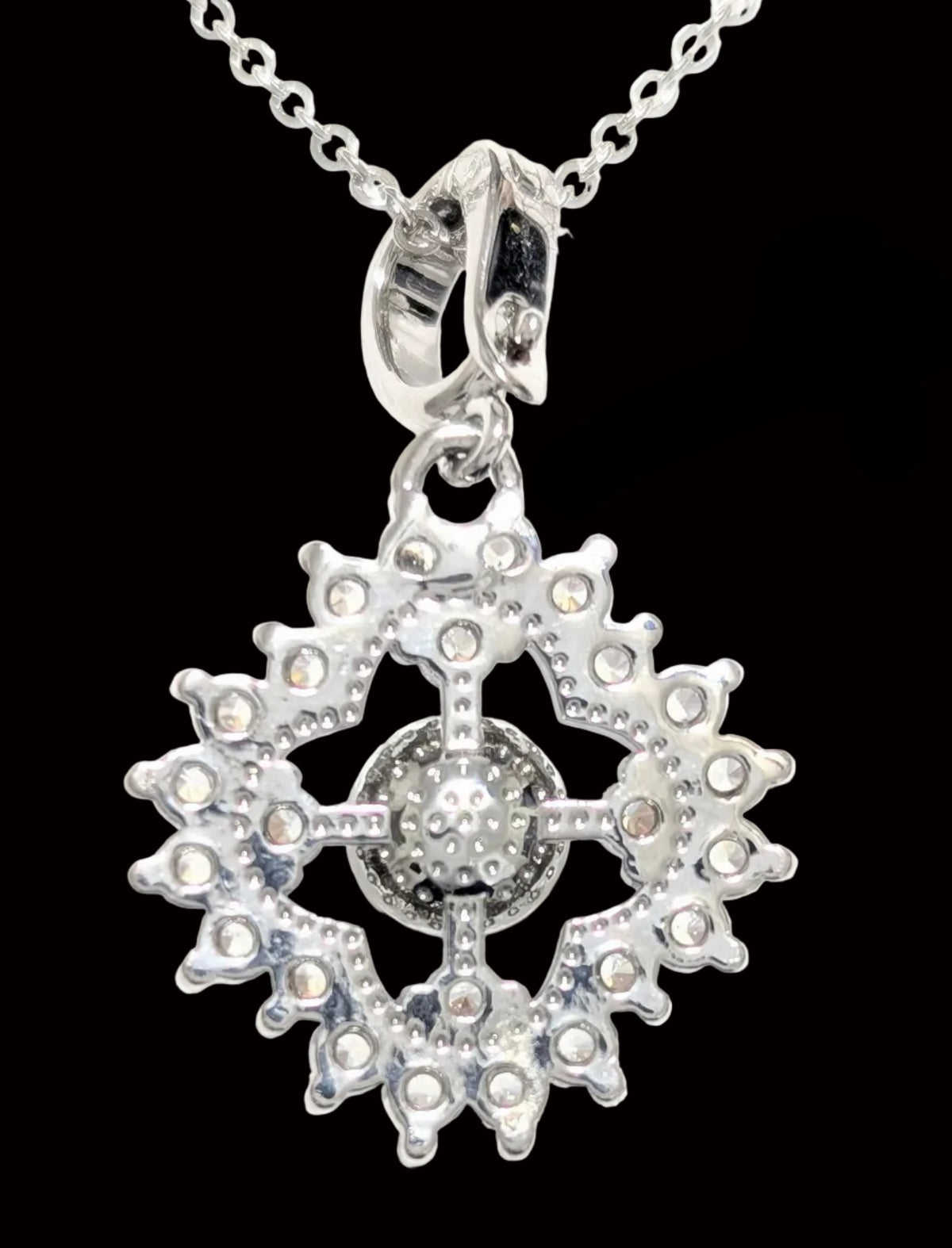 Natural Pearl & Gemstone Starburst Pendant Necklace – Elegant Silver-Tone Natural Pearl Necklace for Women