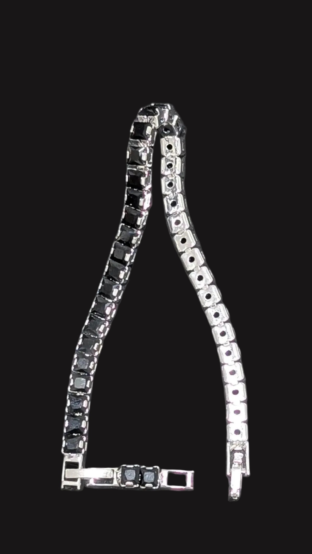 Custom Handcrafted Lab-Created Black Onyx - Gemstone Bracelet