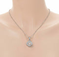 Natural Pearl & Gemstone Starburst Pendant Necklace – Elegant Silver-Tone Natural Pearl Necklace for Women