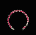 Custom Handcrafted Lab-Created Ruby Red - Gemstone Bracelet - Hypoallergenic Bracelet