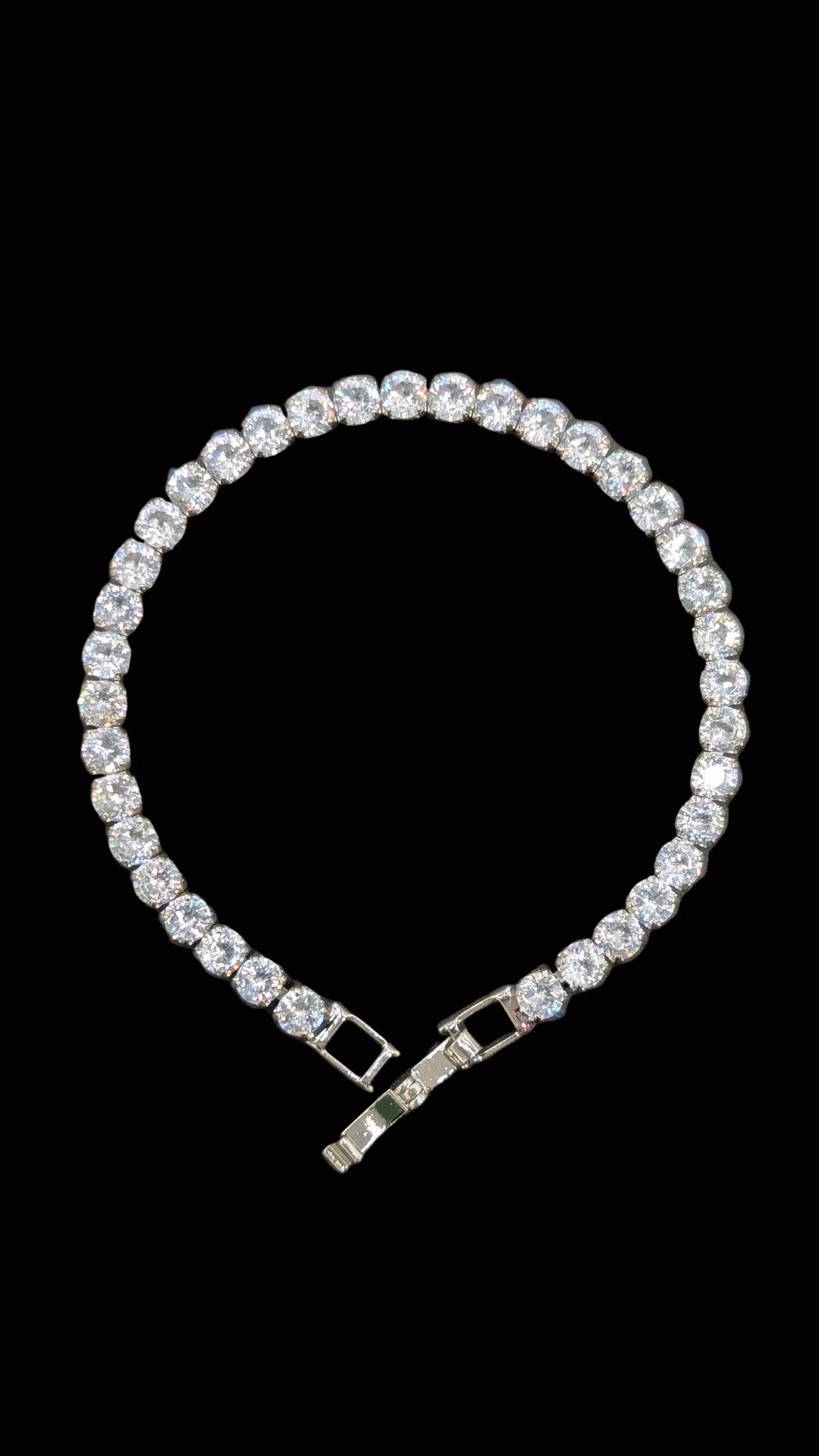 Lab Created Clear 5mm Tennis Moissanite Bracelet Hypoallergenic Bracelets – Gifts For Birthdays, Anniversary, Wedding, Prom, Christmas, Engagement