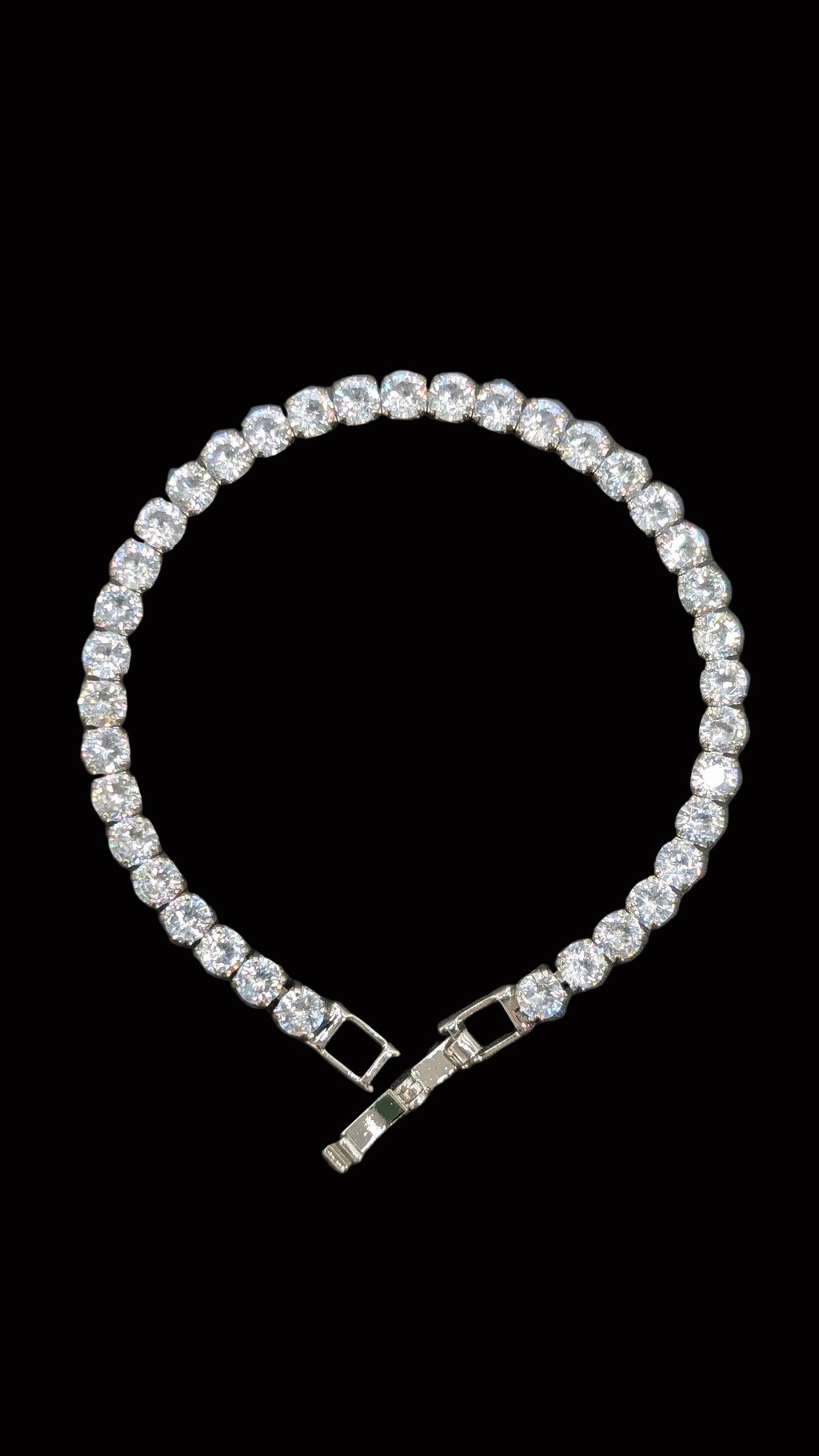 Lab Created Clear 5mm Tennis Moissanite Bracelet Hypoallergenic Bracelets – Gifts For Birthdays, Anniversary, Wedding, Prom, Christmas, Engagement