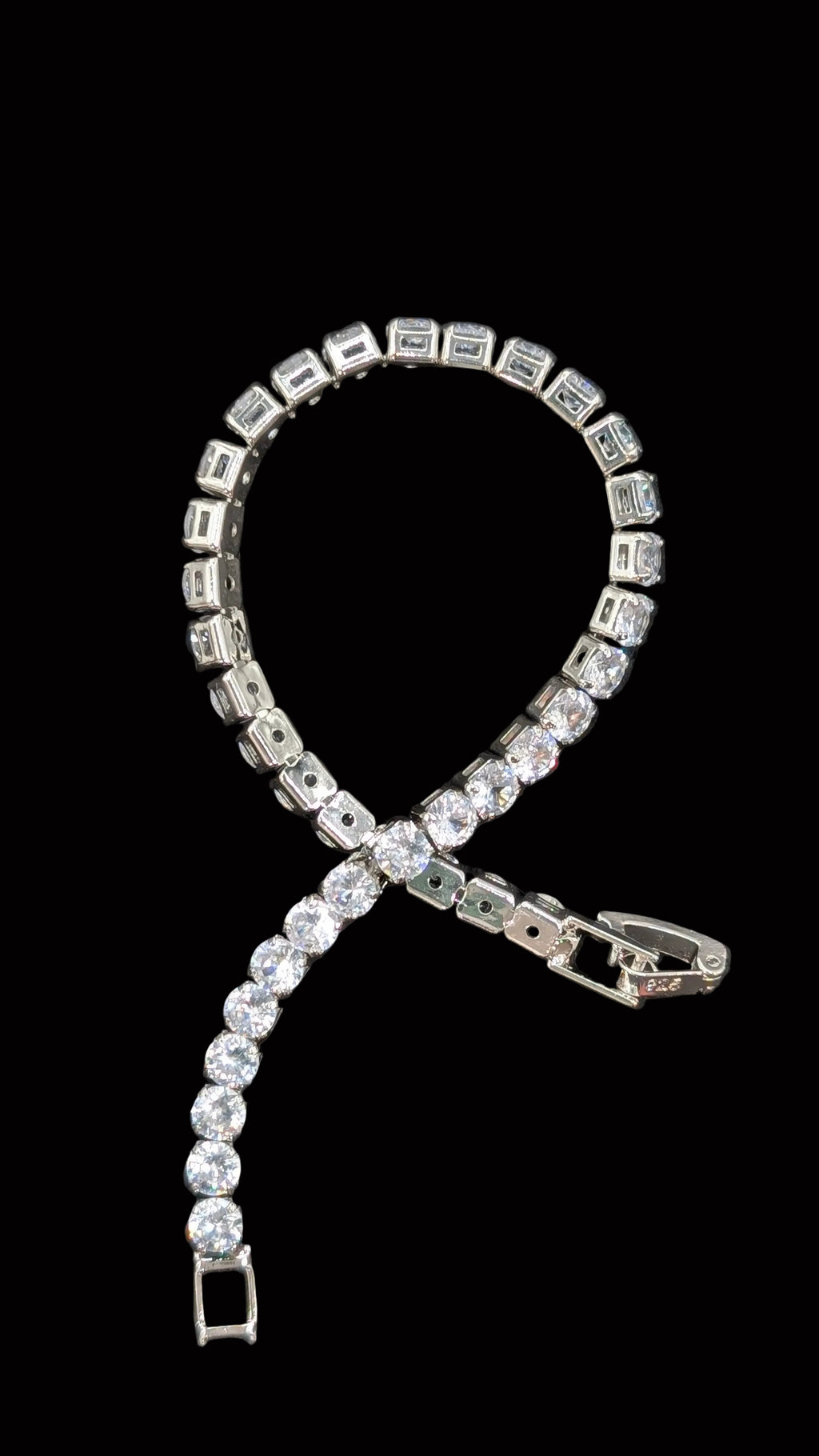 Lab Created Clear 5mm Tennis Moissanite Bracelet Hypoallergenic Bracelets – Gifts For Birthdays, Anniversary, Wedding, Prom, Christmas, Engagement