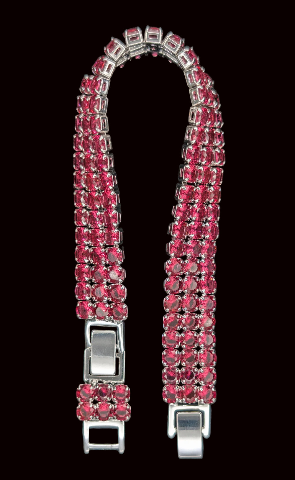 Custom Handcrafted Lab-Created Watermelon Tourmaline- Gemstone Bracelet - Hypoallergenic Bracelet